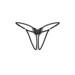 Obsessive - Isseme String Open Kruis - Zwart - Afbeelding 8